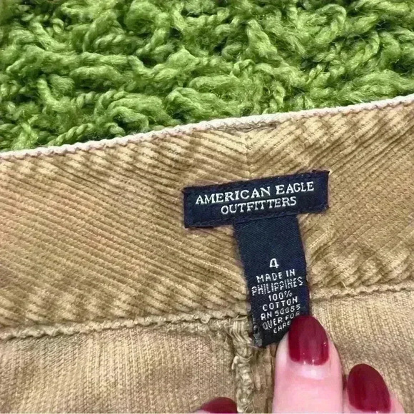 Vintage American Eagle Y2k Corduroy Micro Mini Skirt - Picture 2 of 5